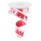 RG Ribbon: 1.5" Valentine's Day Letters Wired Ribbon with Drift Edges for Bows, Wreaths, Crafts, and Decorations - Hot Pink, Red